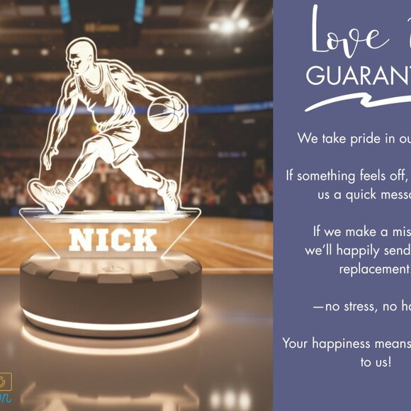 Basketball Athlete Custom LED Night Light - Picture 6 of 8